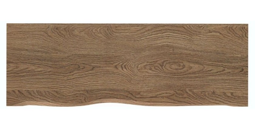 Conjunto de baño suspendido VANO azul denim y roble 150cm: muebles bajo lavabo con cajones + encimera para lavabo + columna