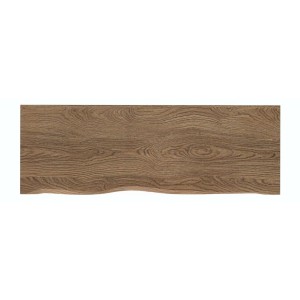 Conjunto de baño suspendido VANO azul denim y roble 150cm: muebles bajo lavabo con cajones + encimera para lavabo + columna