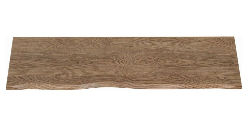 Conjunto de baño suspendido VANO azul denim y roble 150cm: muebles bajo lavabo con cajones + encimera para lavabo + columna