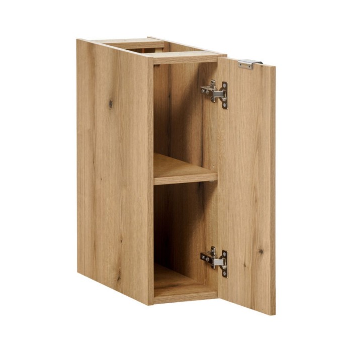 Insieme sospeso VANO blu denim e rovere chiaro 100cm: mobile sotto lavabo con cassetti e armadietti + piano per lavabo