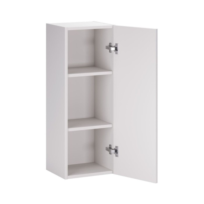 Colonna di stoccaggio OSTER 30cm – mobile sospeso bianco opaco con 1 porta e nicchia visibile in rovere chiaro