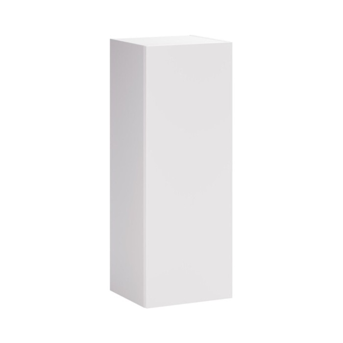 Colonna di stoccaggio OSTER 30cm – mobile sospeso bianco opaco con 1 porta e nicchia visibile in rovere chiaro