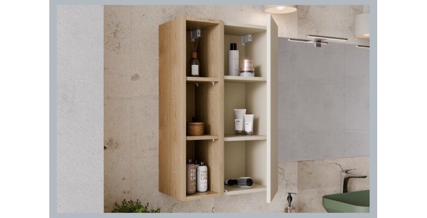 Ensemble de meubles de rangement 1 porte et 3 niches visibles OSTER ouvert