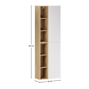 Ensemble de meubles de rangement 2 portes et 6 niches visibles OSTER configuration 1 dimensions