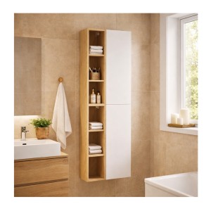 Ensemble de meubles de rangement 2 portes et 6 niches visibles OSTER configuration 1 mis en situation