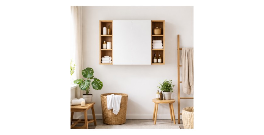 Ensemble de meubles de rangement 2 portes et 6 niches visibles OSTER configuration 2 mis en situation