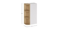 Ensemble de meuble de rangement 1 porte et 3 niches arrondies OSTER dimensions