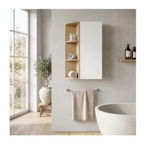 Ensemble de meuble de rangement 1 porte et 3 niches arrondies OSTER mis en situation