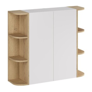 Ensemble de meubles de rangement 2 portes et 6 niches arrondies visibles OSTER configuration 2