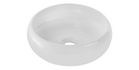 Vasque à poser ronde blanche en céramique