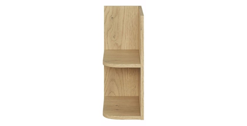 Meuble sous vasque avec 2 niches visibles arrondies vu de face