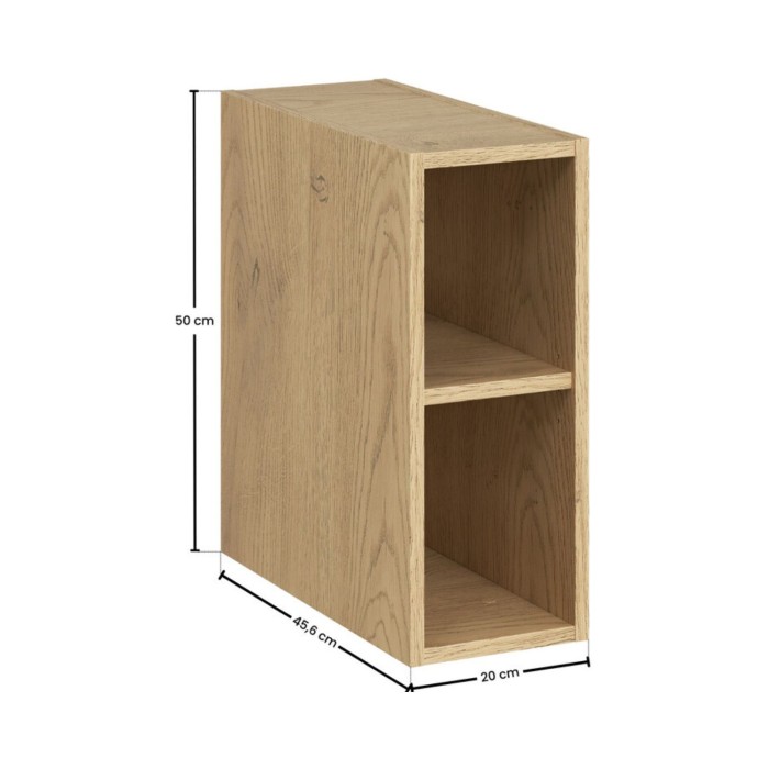 Conjunto de baño suspendido OSTER 80cm: muebles bajo lavabo con cajones y nichos visibles + encimera para lavabo