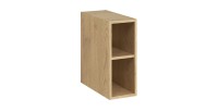 Meuble sous vasque aspect chêne clair avec 2 niches visibles
