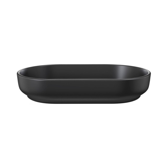 Conjunto OSTER 120cm: muebles bajo lavabo con cajones y nichos visibles + encimera para lavabo + lavabo sobre encimera negro ova