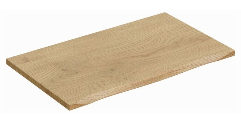 Zwevende badkamerset OSTER 80cm: onderkast met lades + schuin werkblad voor wastafel + opzetwastafel