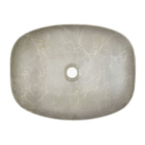 Zwevende badkamerset OSTER 80cm: onderkast met lades + schuin werkblad voor wastafel + opzetwastafel