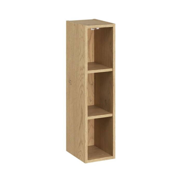Mobili modulari da parete OSTER 50cm – mobili sospesi verde salvia 1 porta e 6 nicchie visibili effetto rovere chiaro
