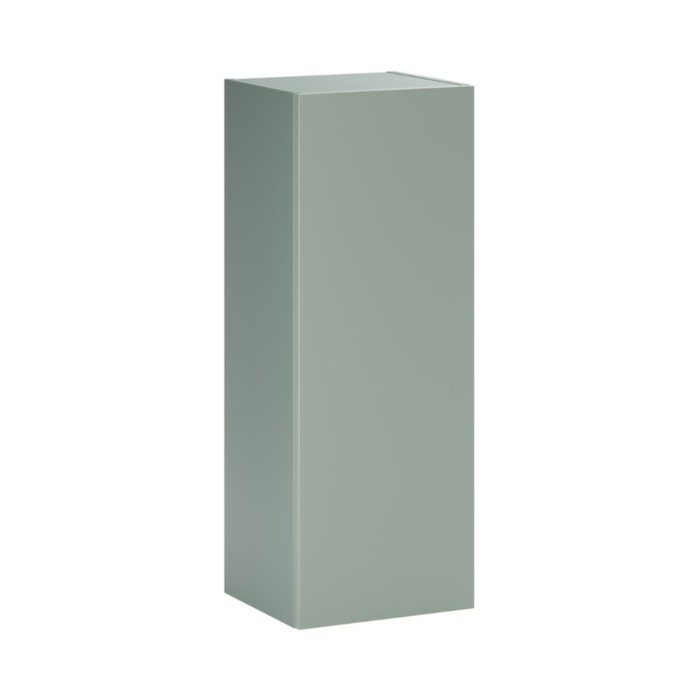 Mobili modulari da parete OSTER 50cm – mobili sospesi verde salvia 1 porta e 6 nicchie visibili effetto rovere chiaro