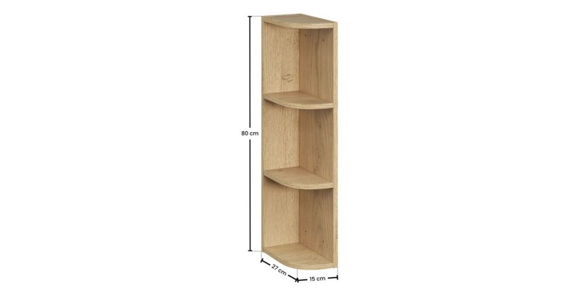 Niches visibles arrondies aspect chêne claire OSTER dimensions