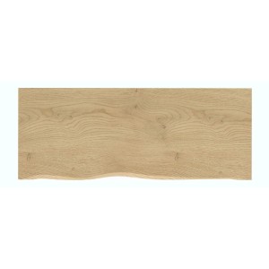 Plan pour vasque aspect chêne clair biseauté 120cm vu de haut