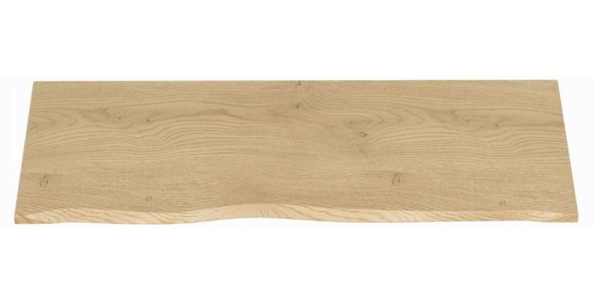 Plan pour vasque aspect chêne clair biseauté 120cm