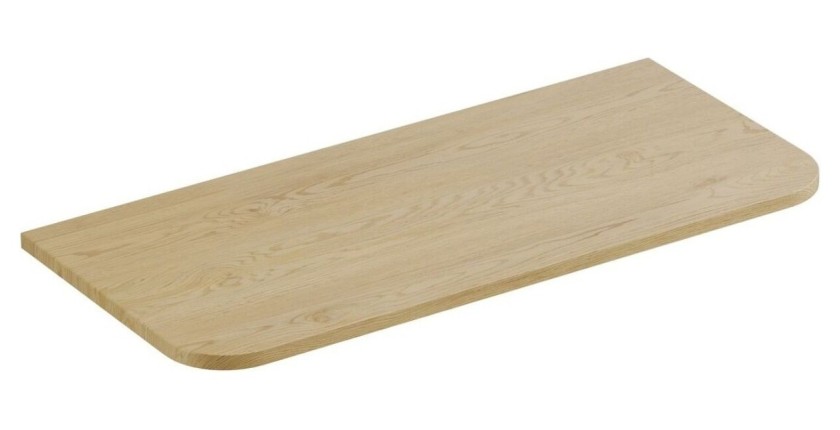 Plan pour vasque aspect chêne clair 100cm