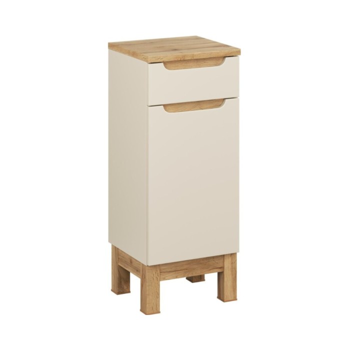 Meuble de rangement à poser ERMANO cachemire et chêne