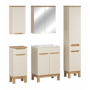 Ensemble ERMANO cachemire 130cm : set complet avec vasque encastrée