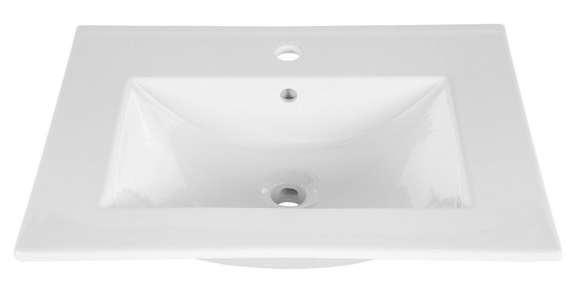 Vasque encastrée en céramique blanche 60cm