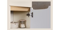 Zoom sur le système d’ouverture du meuble sous vasque ERMANO