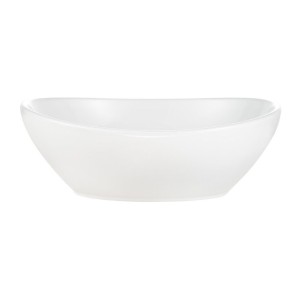 Vasque à poser en céramique blanche de forme ovale