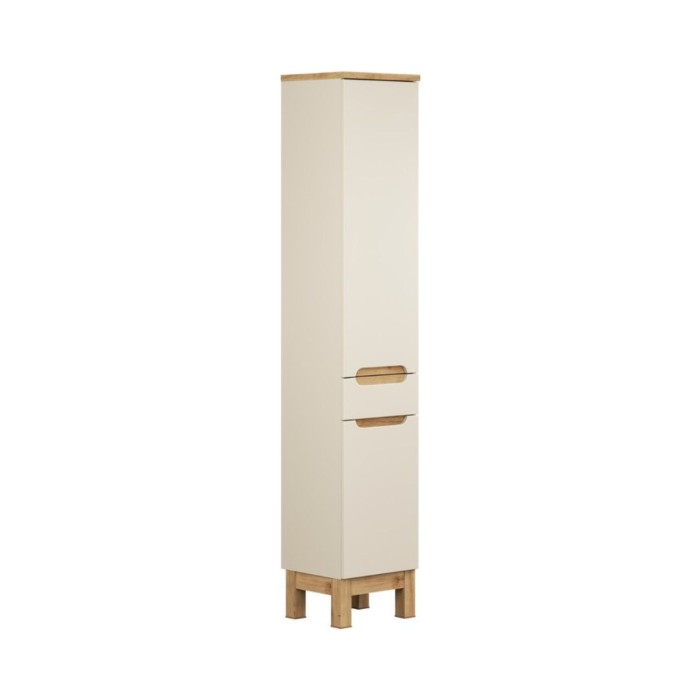 Insieme ERMANO cachemire 95cm: mobile sotto lavabo + piano per lavabo bisellato + lavabo da appoggio bianco + colonna