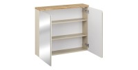 Insieme ERMANO cashmere 150cm: mobile sottolavabo + lavabo da appoggio + mobili sospesi e da appoggio + specchi