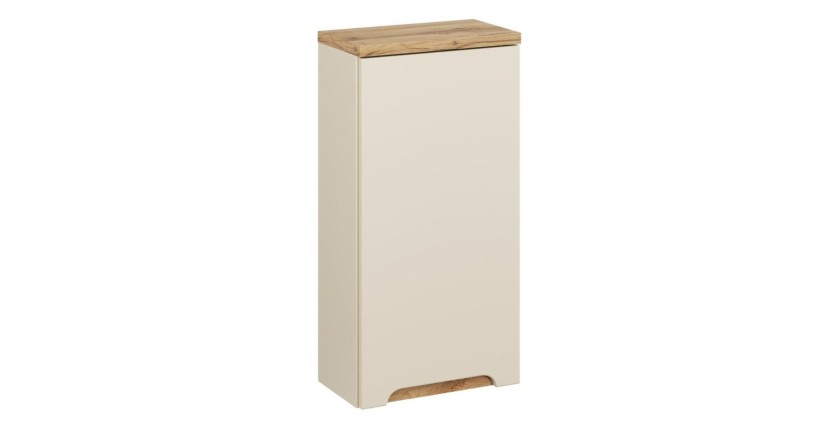 Insieme ERMANO cashmere 150cm: mobile sottolavabo + lavabo da appoggio + mobili sospesi e da appoggio + specchi