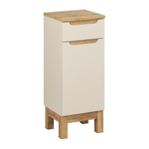 Ensemble ERMANO cachemire 150cm : meuble sous vasque + vasque encastrée + rangements suspendus et à poser + miroirs