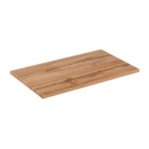 Set da bagno ERMANO cachemire e finitura quercia 115cm: mobile sotto lavabo + piano per lavabo + colonna