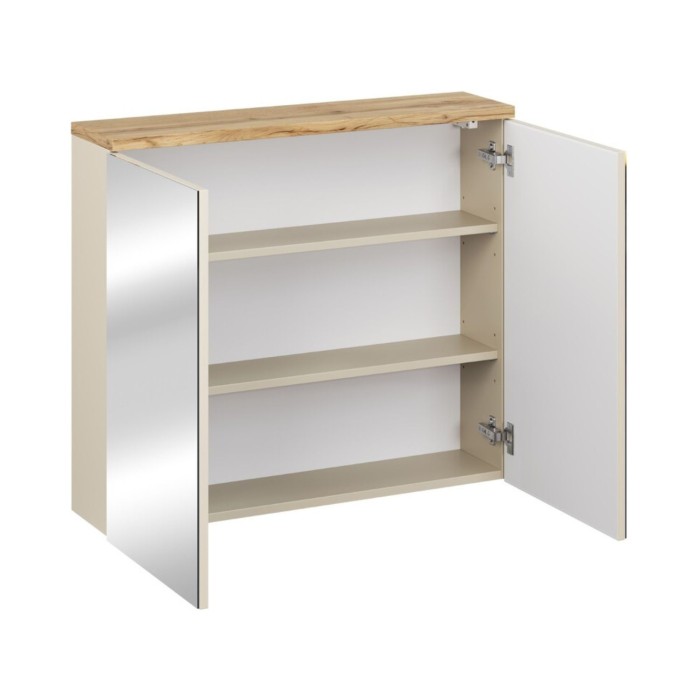 Set ERMANO cachemire 115cm: mobile con lavabo + piano per lavabo smussato + lavabo da appoggio + mobili contenitori + specchi