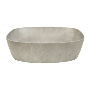 Ensemble ERMANO cachemire 115cm : meuble sous vasque + plan pour vasque biseauté + vasque à poser + rangements + miroirs