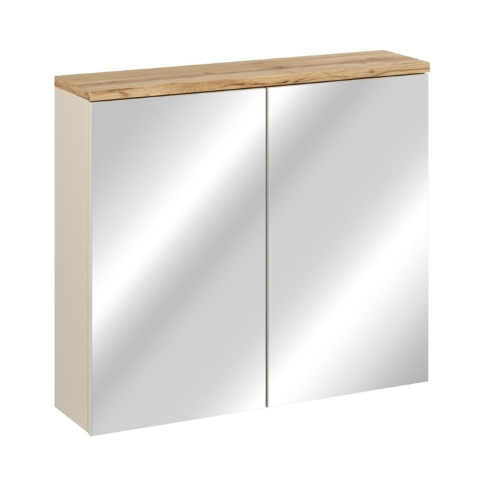 Mueble de almacenamiento ERMANO con puertas espejo - L80 x H70 x P20 - Para colgar