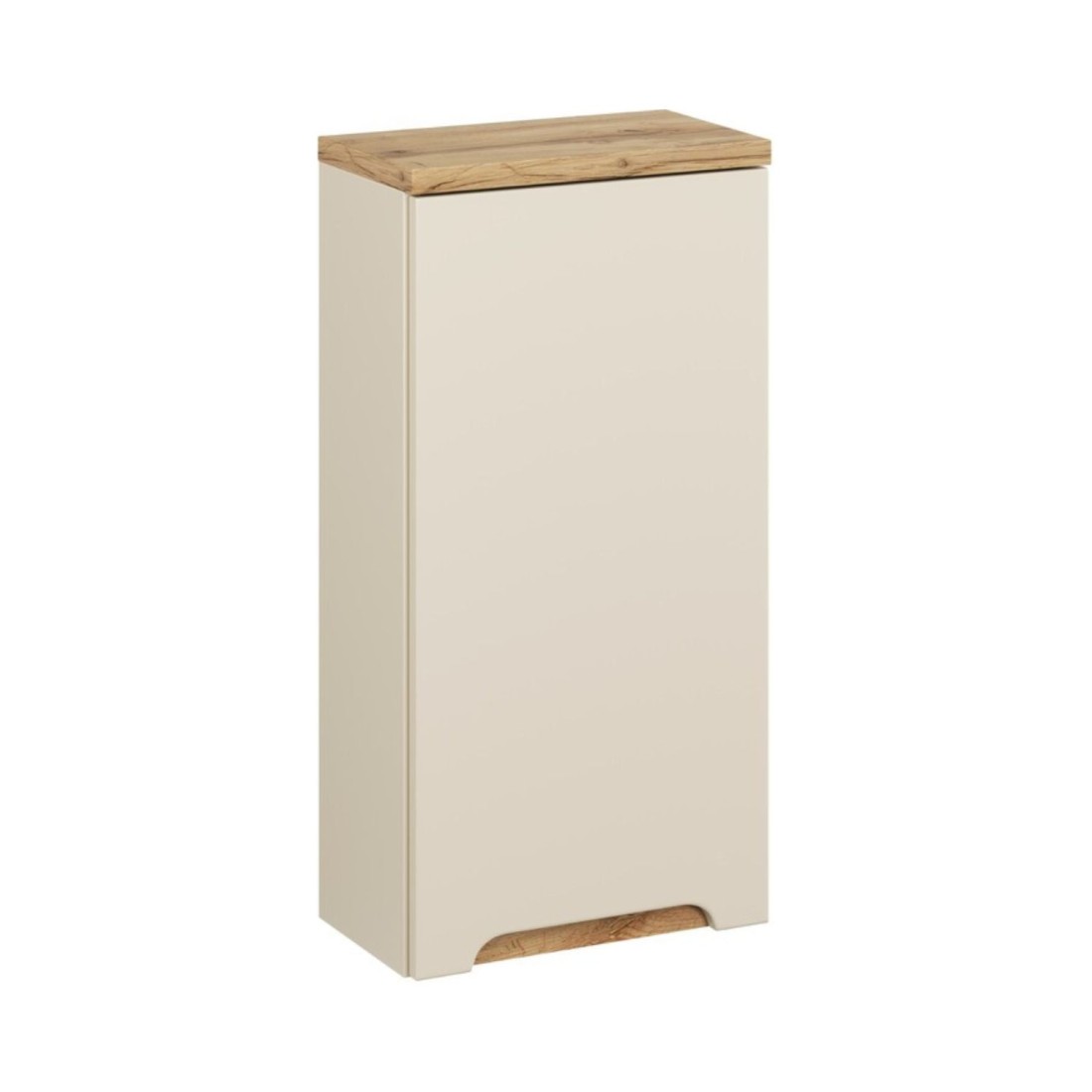 Meuble de rangement suspendu ERMANO cachemire et chêne