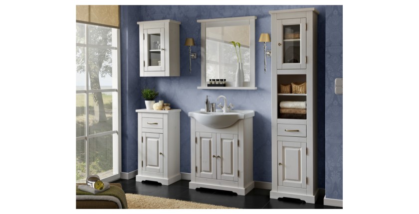 Vasque à encastrer CALMA 65 cm en céramique blanche brillante