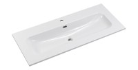 Vasque à encastrer LARGO 100 cm en céramique blanche brillante