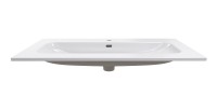 Vasque à encastrer LARGO 100 cm en céramique blanche brillante