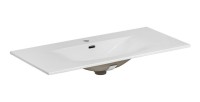 Vasque à encastrer VELOA 100 cm en céramique blanche brillante
