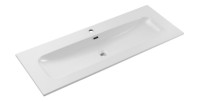 Vasque XL à encastrer LARGO 120 cm en céramique blanche brillante