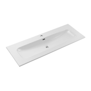 Vasque XL à encastrer LARGO 120 cm en céramique blanche brillante