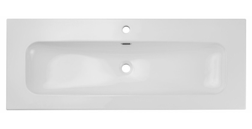 Vasque XL à encastrer LARGO 120 cm en céramique blanche brillante