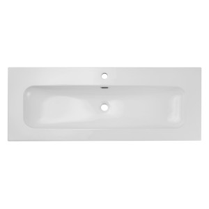 Vasque XL à encastrer LARGO 120 cm en céramique blanche brillante