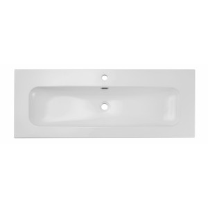 Vasque XL à encastrer LARGO 120 cm en céramique blanche brillante