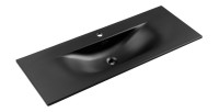 Vasque à encastrer VELOA 120 cm en céramique noir mat